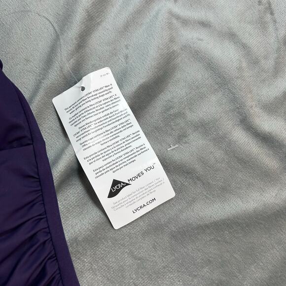 Lands' End Women's Slendersuit Grecian Low Leg One Piece Swimsuit - Picture 4 of 8